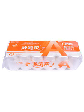 顺清柔卷纸12卷3000克橙色包装（仅供济南市区）（新老包装随机发）