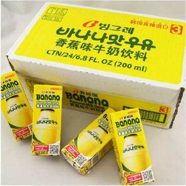 宾格瑞香蕉味牛奶빙그레바나나우유200ml 商品图2