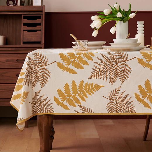 秋叶方形餐桌布艺方桌布 商品图0