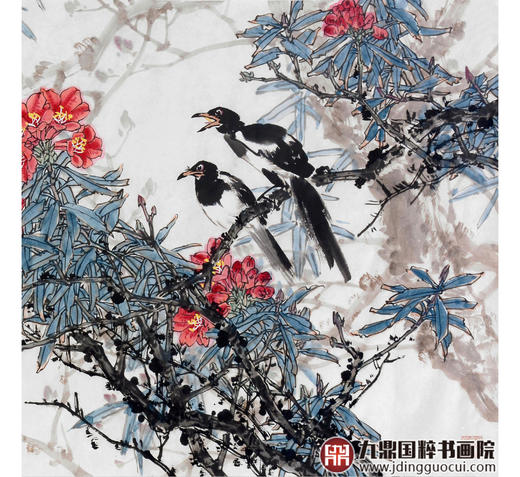 杨秀泽《百里处杜鹃红》68*138cm 花鸟横幅作品 茶室/卧室挂画 商品图5