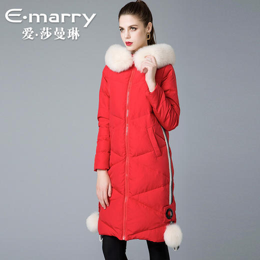 OZM-8841177女装狐狸毛领90白鸭绒羽绒服女外套 商品图1