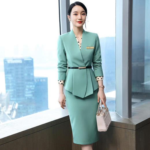XZ-LLY-8B-3-9919秋冬新款时尚收腰显瘦职业套装 商品图0