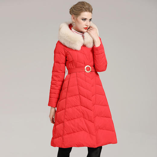 OZM-8941329羽绒服女气质狐狸毛领90白鸭绒加厚外套 商品图1