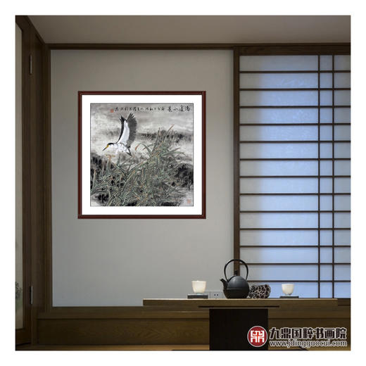 杨秀泽《渚边小景》68*68cm 花鸟斗方作品 餐厅/卧室挂画 商品图3