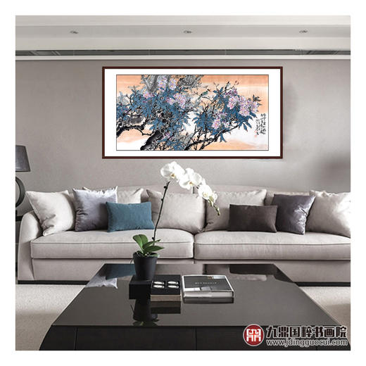 杨秀泽《百里处杜鹃红》68*138cm 花鸟横幅作品 茶室/卧室挂画 商品图3