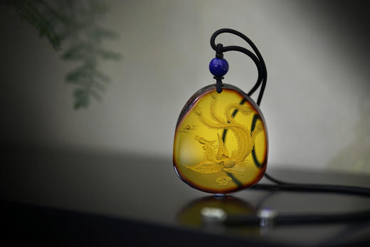 龙凤呈祥 ·墨西哥红蓝珀吊坠 商品图3