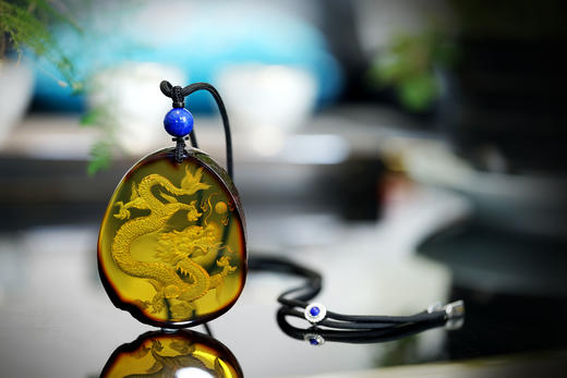 龙凤呈祥 ·墨西哥红蓝珀吊坠 商品图7