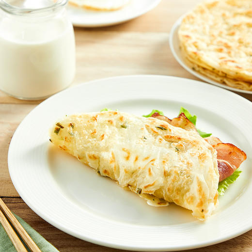 思念 台湾手抓饼 葱香口味 900g 10片 早餐卷饼 烘焙 培根火腿伴侣 葱油饼 商品图3