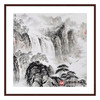 王功学《瀑声轰鸣》66*66cm 山水斗方作品 茶室/客厅挂画 商品缩略图0