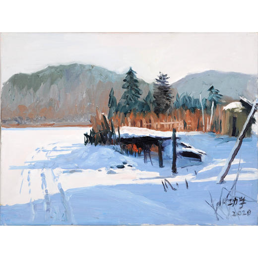 王功学《油画作品》30*40cm 油画横幅作品 餐厅/茶室/卧室挂画 商品图1