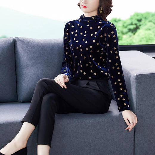 AHM-mtx5112冬新款时尚内搭波点上衣 商品图2
