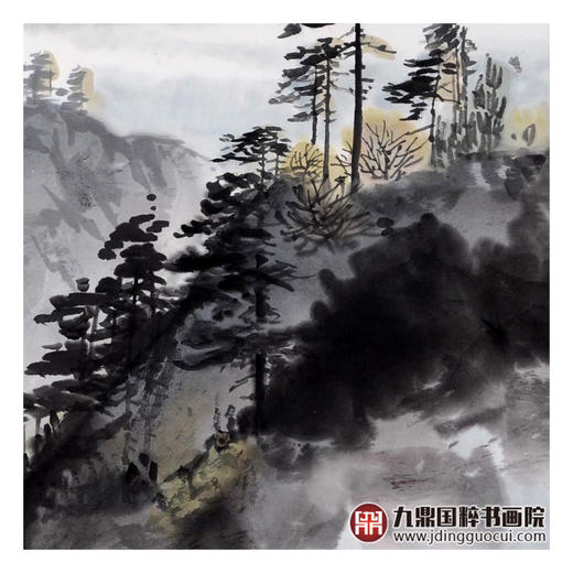 王功学《黄山奇观》56*56cm 山水斗方作品 茶室/客厅挂画 商品图7