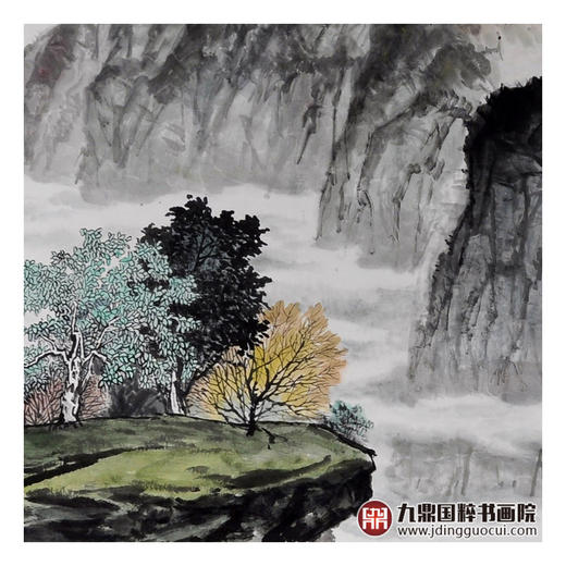 王功学《江山情》228*61cm 山水横幅作品 办公室/客厅挂画 商品图5
