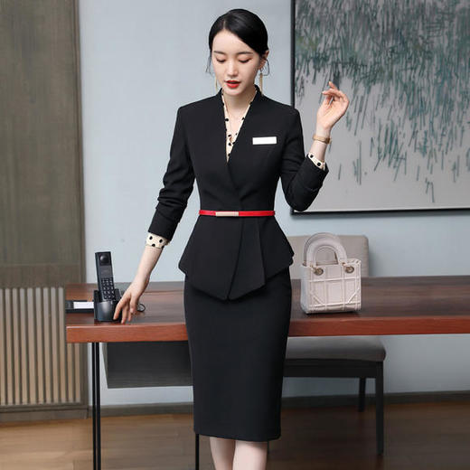XZ-LLY-8B-3-9919秋冬新款时尚收腰显瘦职业套装 商品图1