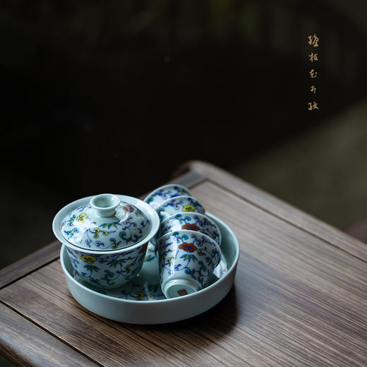 纹【1#盖碗130ml】三才盖碗小茶碗景德镇茶具盖碗泡茶碗陶瓷釉中彩