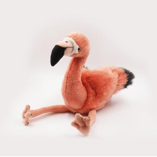 BehringWorld14英寸红色火烈鸟玩偶公仔毛绒玩具粉色布娃娃抱枕女 商品图3