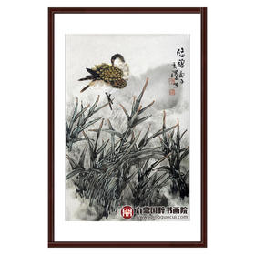 杨秀泽《悠憩》68*45cm 花鸟竖幅作品 茶室/餐厅/卧室挂画