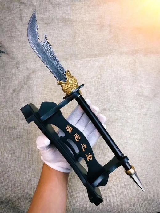 青龙偃月·关刀大马士革小关刀(赠刀架)