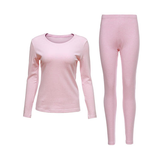 雅黛丽内衣保暖内衣女士舒绒棉圆领色纱秋衣裤套装保暖套装DYL01603 商品图1