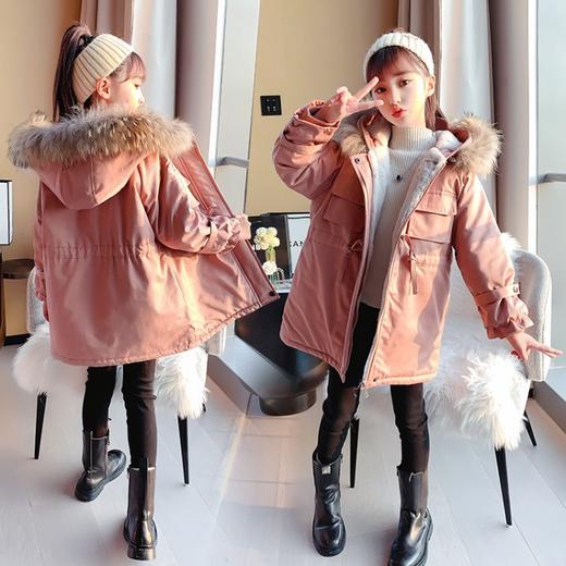 HC-D81-3女童派克服棉衣2020新款冬装洋气儿童棉服加绒加厚棉袄 商品图2