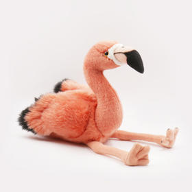 BehringWorld14英寸红色火烈鸟玩偶公仔毛绒玩具粉色布娃娃抱枕女