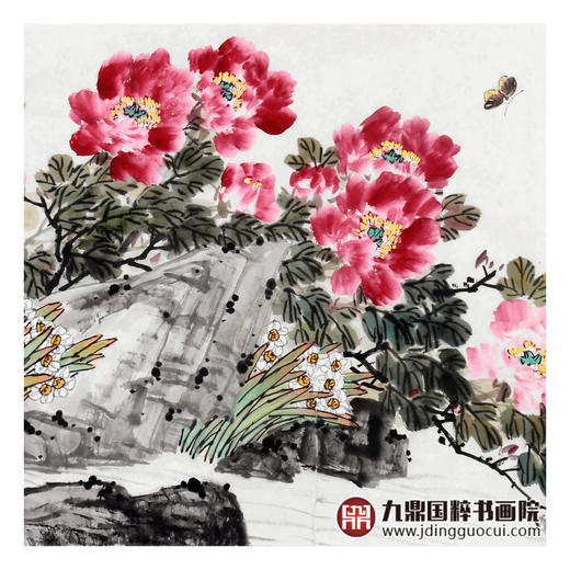 杨秀泽《国色天香》68*178cm 花鸟横幅作品 卧室/茶室/办公室/客厅挂画 商品图5