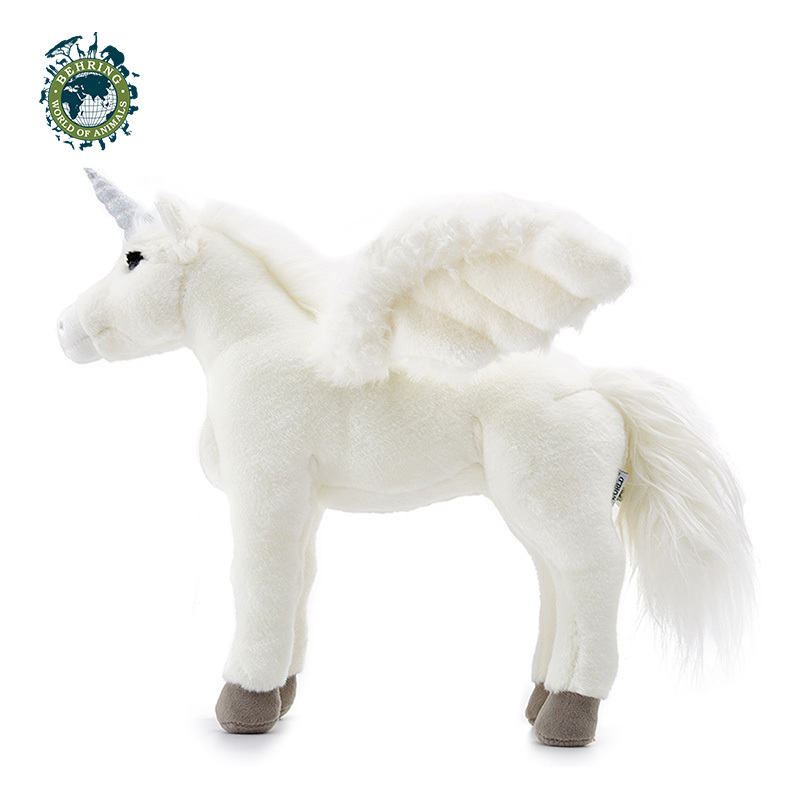 贝林自然世界可爱站姿独角兽毛绒玩具仿真动物玩偶文创自然博物馆