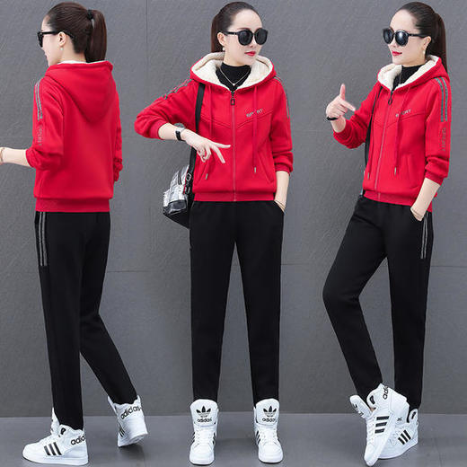 SP-439261秋冬新款休闲时尚显瘦两件套运动服两件套 商品图0