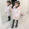 HC-D30-8儿童棉衣女2020冬季新款女童粉色亮面冬装网红棉服外套中长款棉袄 商品缩略图3