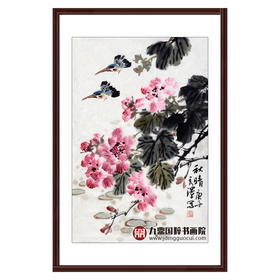 杨秀泽《秋晴》68*45cm 花鸟竖幅作品 茶室/餐厅/卧室挂画