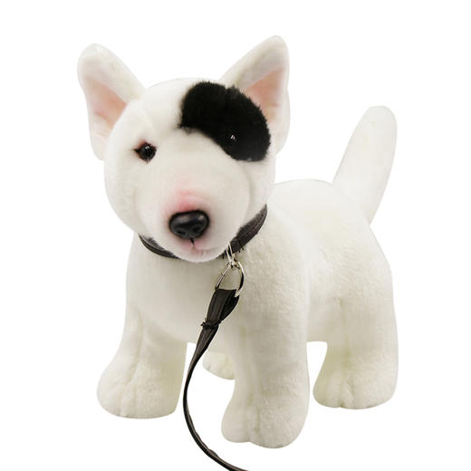 贝林自然世界仿真30厘米白*姿萌毛绒牛头梗上海自然博物馆文创 商品图4