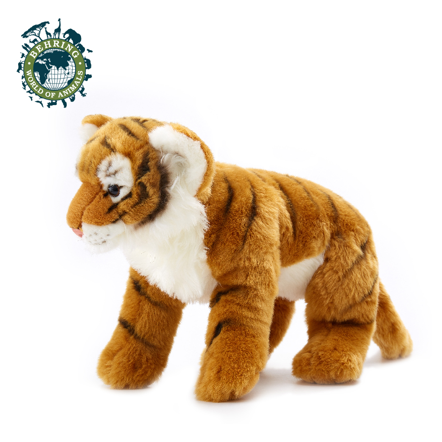 贝林自然世界仿真可爱棕虎公仔博物馆文创品自然博物馆创意礼物