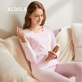 雅黛丽内衣保暖内衣女士舒绒棉圆领色纱秋衣裤套装保暖套装DYL01603
