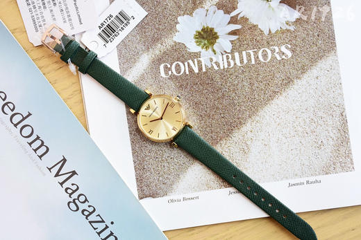 原单阿玛尼ARMANI女表AR1726
表壳：精钢
表镜：矿物质强化玻璃
表带：真皮 商品图0