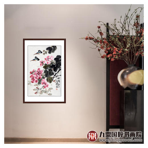 杨秀泽《秋晴》68*45cm 花鸟竖幅作品 茶室/餐厅/卧室挂画 商品图2