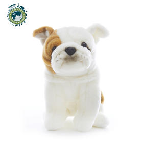 贝林自然世界仿真26厘米毛绒玩具英国斗牛犬文创品上海自然博物股
