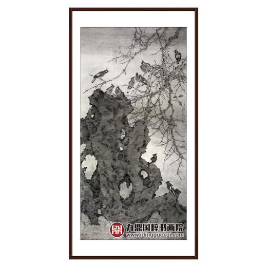 杨秀泽《参赛获奖的作品》233*116cm 花鸟竖幅作品 茶室/餐厅/卧室挂画 商品图0