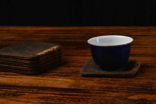 纯手工 缝制 双面香云纱 柞蚕丝香云纱杯垫 古朴 孤品 商品图3