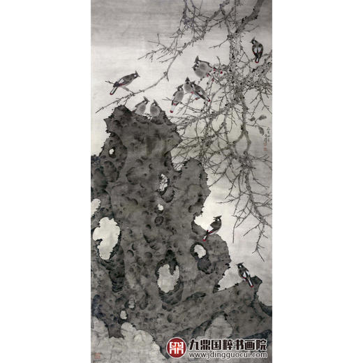 杨秀泽《参赛获奖的作品》233*116cm 花鸟竖幅作品 茶室/餐厅/卧室挂画 商品图1