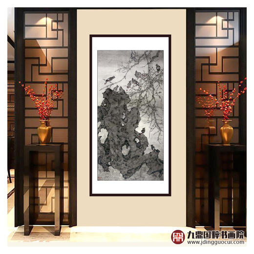 杨秀泽《参赛获奖的作品》233*116cm 花鸟竖幅作品 茶室/餐厅/卧室挂画 商品图2