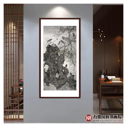 杨秀泽《参赛获奖的作品》233*116cm 花鸟竖幅作品 茶室/餐厅/卧室挂画 商品图3