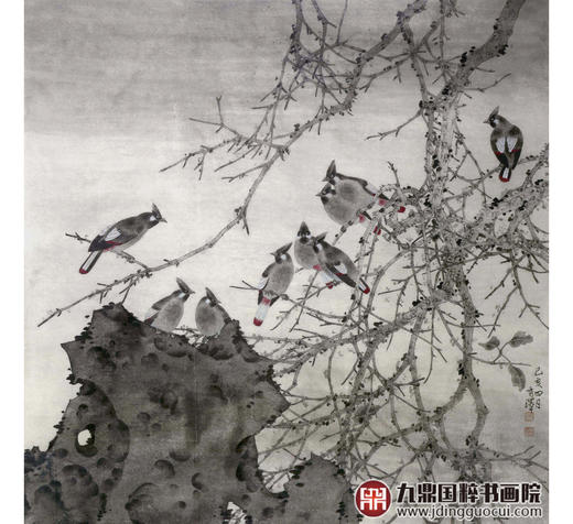 杨秀泽《参赛获奖的作品》233*116cm 花鸟竖幅作品 茶室/餐厅/卧室挂画 商品图4