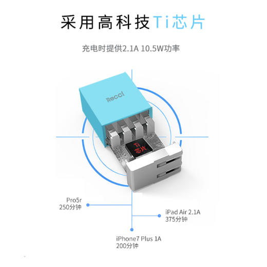快速充电插头 苹果安卓折叠充电插头 4USB 商品图6