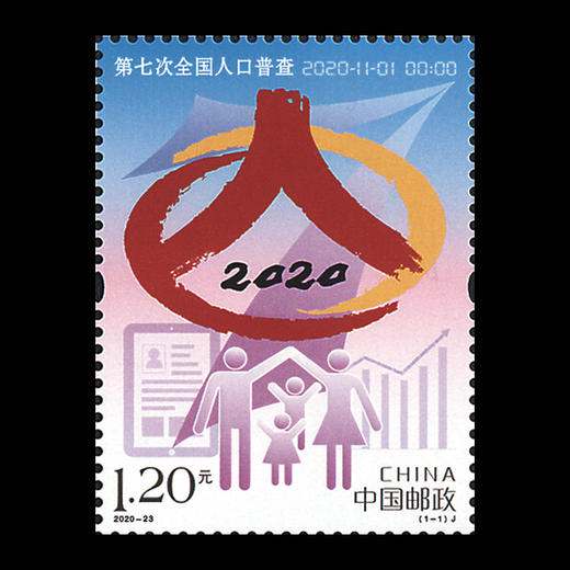 【预订】第七次全国人口普查纪念邮票 商品图1