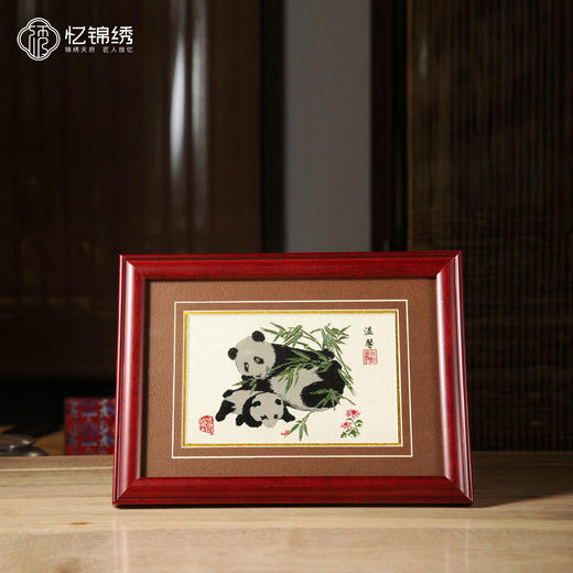 蜀锦小座屏-温馨 商品图1