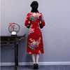 WXG-真丝风衣女中长款唐装夹棉旗袍长袖兔毛 商品缩略图2