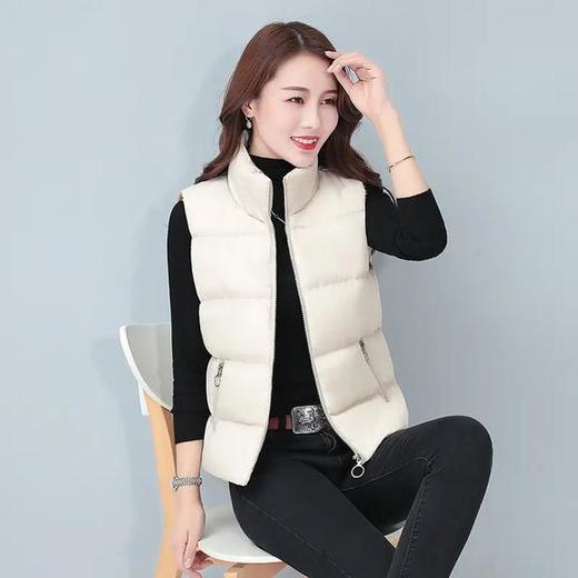 TR958加绒加厚马夹韩版百搭立领棉背心外套 商品图2