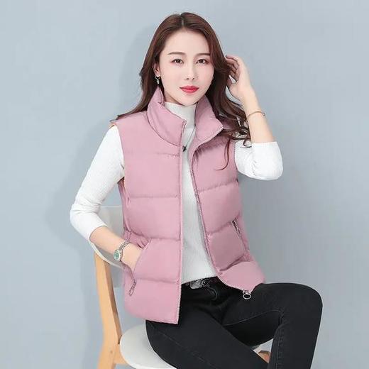 TR958加绒加厚马夹韩版百搭立领棉背心外套 商品图1