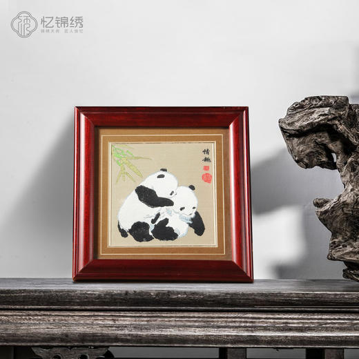 蜀锦小座屏-情趣 商品图0