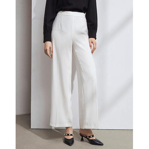 EITIE爱特爱冬季新款通勤职业气质百搭显瘦高腰阔腿裤长裤女6305005 商品图4